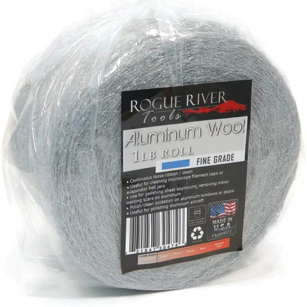 Aluminum Wool FINE Grade - 1lb Roll - by Rogue River Tools. Soft clean ...