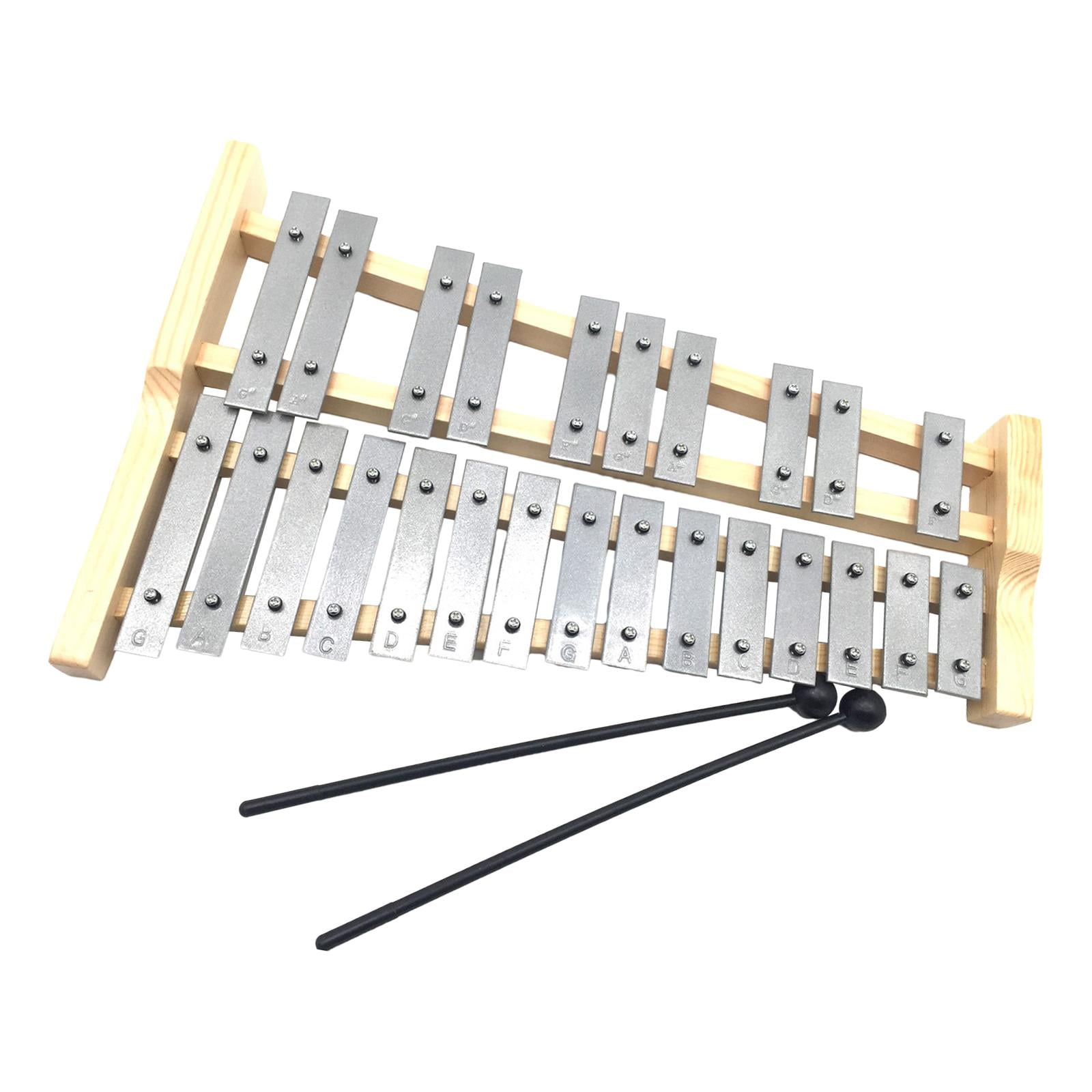 Aluminum Xylophone Professional for Kids Adults Compact 25 Key Glockenspiel