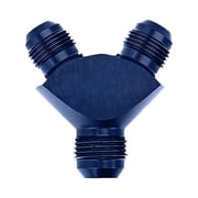 Aluminum Y Block Flare Fitting 10ANx 8ANx8AN Male Threaded Hose Splitter Adapter