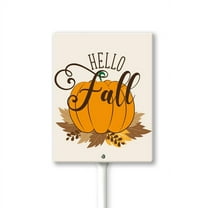 Aluminum Yard Stake Outdoor Fall Decor Rustic Garden Stake Autumn Yard Sign Hello Fall Lawn Ornaments for Porch Garden Home Patio Harvest Thanksgiving Halloween Decorations