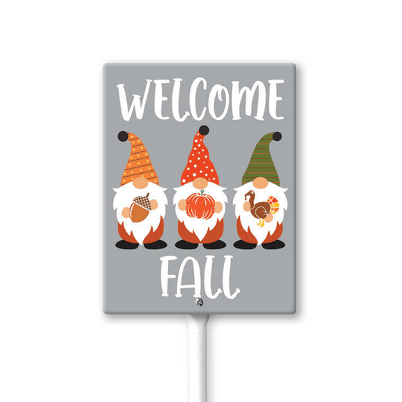 Aluminum Yard Stake Outdoor Fall Decor Rustic Garden Stake Autumn Yard Sign Welcome Fall Lawn Ornaments for Porch Garden Home Patio Harvest Thanksgiving Halloween Decorations