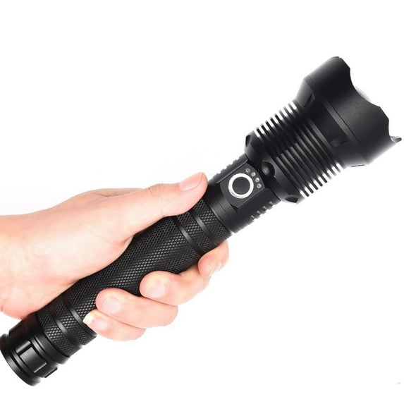 Aluminum alloy P70 strong light long-range flashlight telescopic zoom USB charging 26650/18650/AA Universal - style:Single flashlight;
