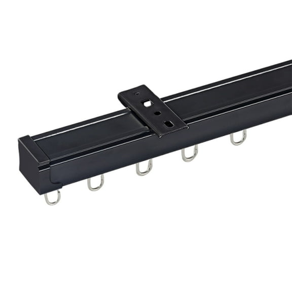 Aluminum alloy curtain tracks, Ceiling Wall Mount Curtain Tracks, sturdy single ceiling track curtain rods with 90-degree corner for living room bedroom