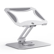 Aluminum alloy laptop stand, 360  rotating, height-adjustable, computer cooling stand