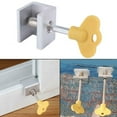 thumbnail image 1 of Aluminum alloy window latches/ Sliding Window Locks Window Lock Aluminum With Key Window Stoppers For Vertical & Horizontal Slide Door Adjustable Locks For Child Home Bedroom Double Hung, 1 of 7
