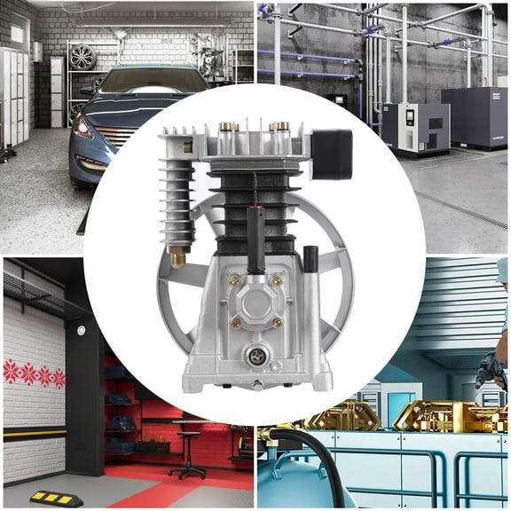 Aluminum and Iron Air Compressor Pump Head, Single Stage Twin Cylinder Air Compressor Pump Head,  Air Compressor Head