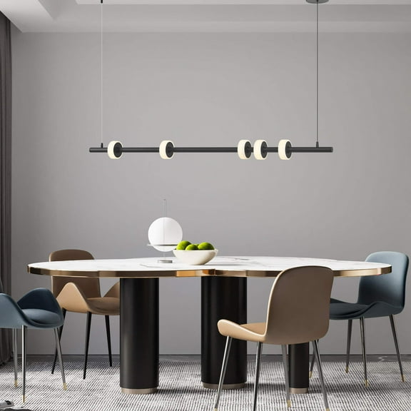 Aluminum and Spanish Alabaster Chandelier // Black