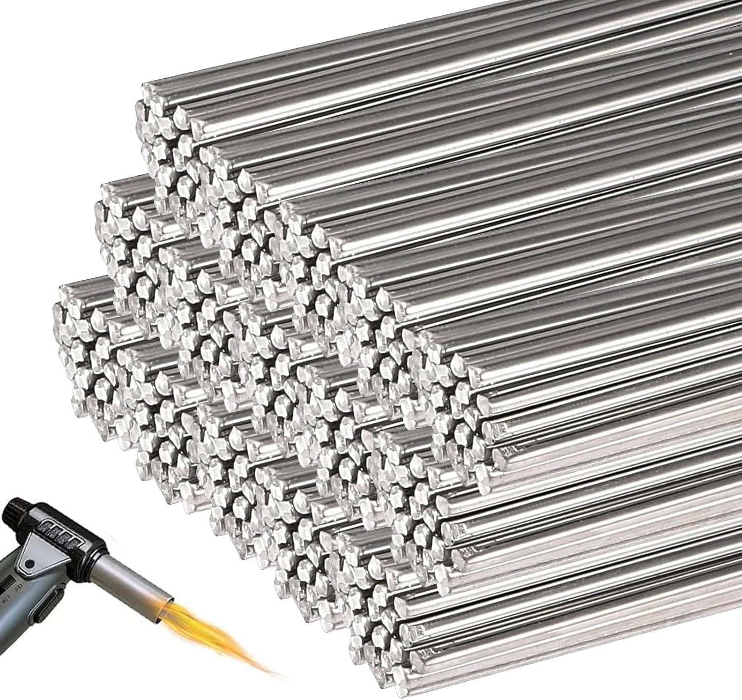 Aluminum brazing rod 30 pieces, 0.07 x 19 inch wire flux, core aluminum ...
