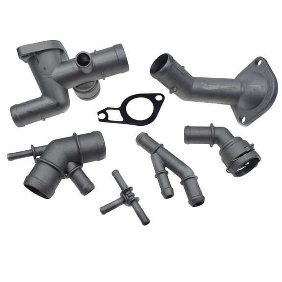 Aluminum engine coolant flange grille 6-piece set suitable for VW Golf Jetta CC Audi A3 TT-