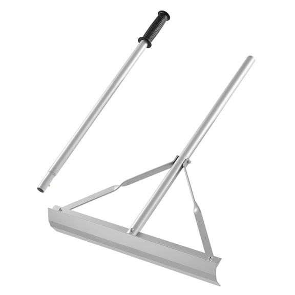 Aluminum landscape rake 60 handle 20 inch head, toothless grader, asphalt concrete sand leveling tool
