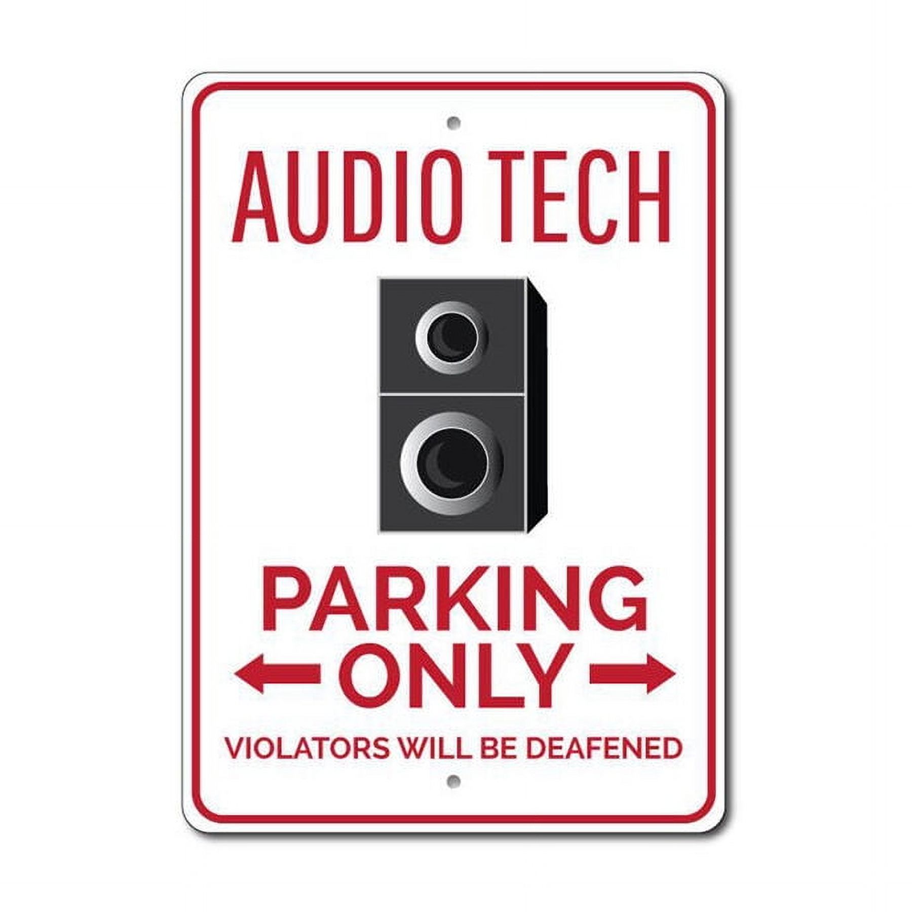(Aluminum metal) Audio Tech Sign Audio Tech Parking Sign Audio Man Cave ...