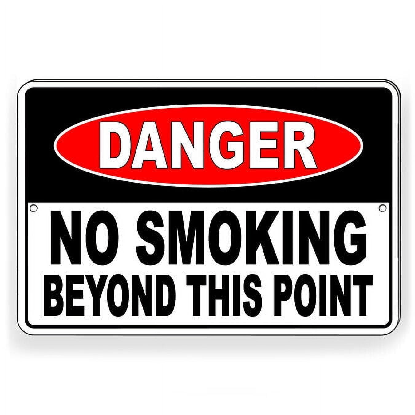 (Aluminum metal) Danger No Smoking Beyond This Point Metal Sign ...