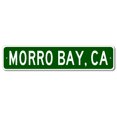 thumbnail image 1 of (Aluminum metal) Morro Bay California Metal Wall Decor City Limit Sign Size: 4 x 16 Inch, 1 of 4