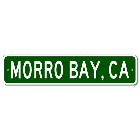 (Aluminum metal) Morro Bay California Metal Wall Decor City Limit Sign Size: 4 x 16 Inch