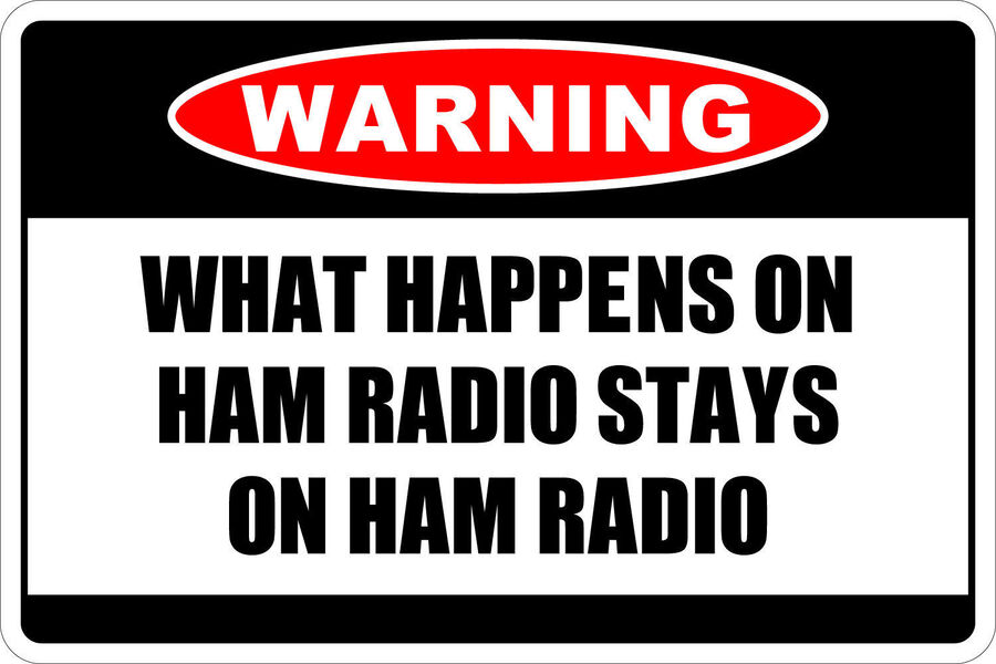 (Aluminum metal) Warning What Happens On Ham Radio Size: 16 x 12 Inch ...
