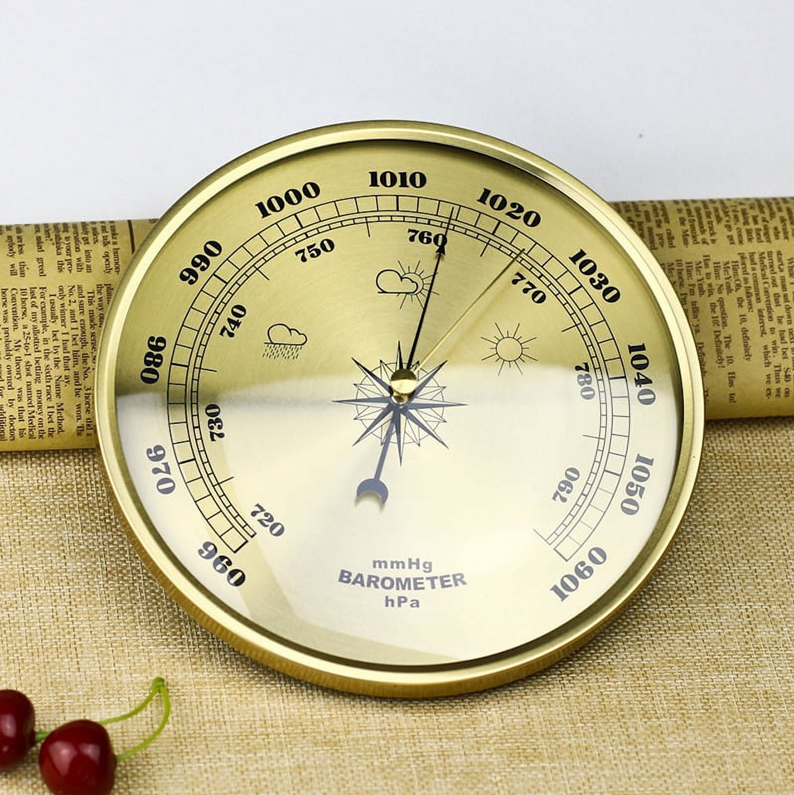 Aluminum shell empty box Barometer Barometer Silver has the same