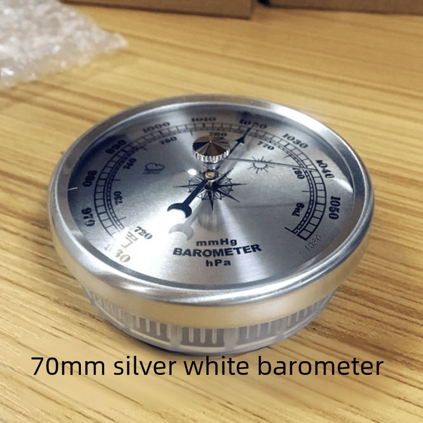 Aluminum shell empty box Barometer Barometer Silver has the same