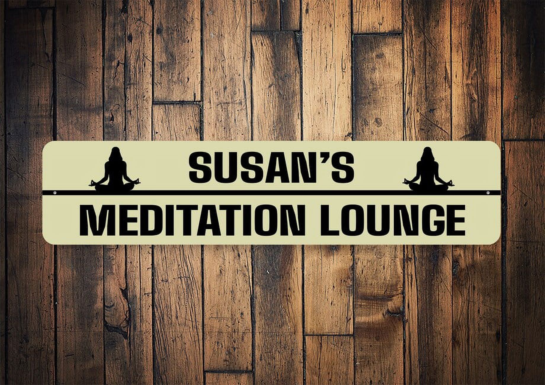 Aluminum sign - Meditation Lounge Sign Yoga Decor Yoga Lover Decor Sign ...