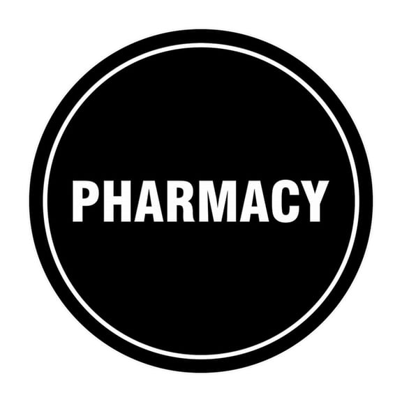 Aluminum sign - Signs Circle Pharmacy Sign Size: 8" Diameter