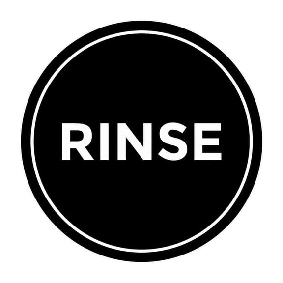 Aluminum sign - Signs Circle Rinse Sign Size: 8" Diameter