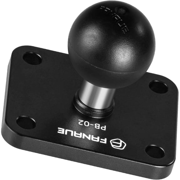 Aluminum1'' Ball Mount Base with 4-Hole AMPS Square Plate and 1" Ball Adapter Compatible B Size Double Socket arm and Bike Motorcycle Phone Holder