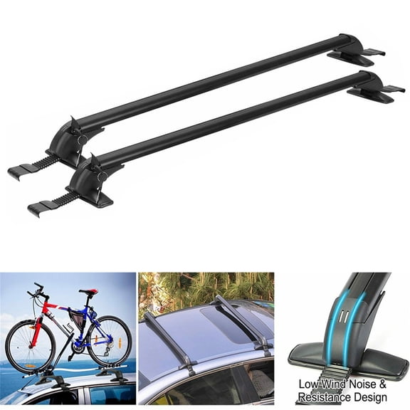 Alumium Car Top Luggage Roof Rack Cross Bar Carrier Adjustable Window Frame