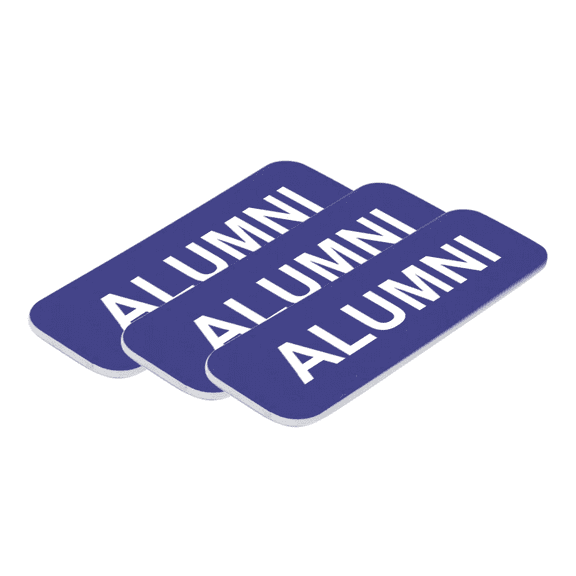 Alumni 1 x 3" Name Tag/Badge, Blue, (3 Pack)