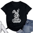 thumbnail image 1 of Alun Happy Easter Graphic T Shirts for Holiday Festival Celebration Cute Bunny Rabbit Design Casual Comfortable Soft Tee 2026 Summer Casual Breathable Daily Wear Tops 1-Black M, 1 of 3