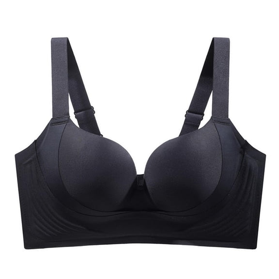 Alun Shape Minimizer Bras for Women Full Coverage Lift Push up Bra Side Smoothing Soft Support Comfortable Bras Solid Color Beauty Back Bralette Black 38