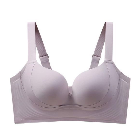 Alun Shape Minimizer Bras for Women Full Coverage Lift Push up Bra Side Smoothing Soft Support Comfortable Bras Solid Color Beauty Back Bralette Purple 42