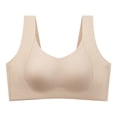 thumbnail image 1 of Alun Wireless Jelly Bras for Women Full Coverage Supportive T Shirt Bra Smoothing Seamless Lightweight Breathable Everyday Wear Bralette Gentle Support All-Day Lift Beige XXL, 1 of 2