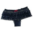 thumbnail image 1 of Alun Women's Lace Panties Ruffle Layering Cake Panties Comfortable Breathable Soft Low Rise Cute Bikini Underwear for Ladies Stylish Daily Wear Black One Size, 1 of 1