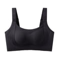 thumbnail image 1 of Alun Womens Push up Seamless Bras Gathered Wireless Shaping Bras No Underwire Beauty Back Full Coverage Everyday Bralettes Comfortable Sports and Leisure Wear Black XL, 1 of 2