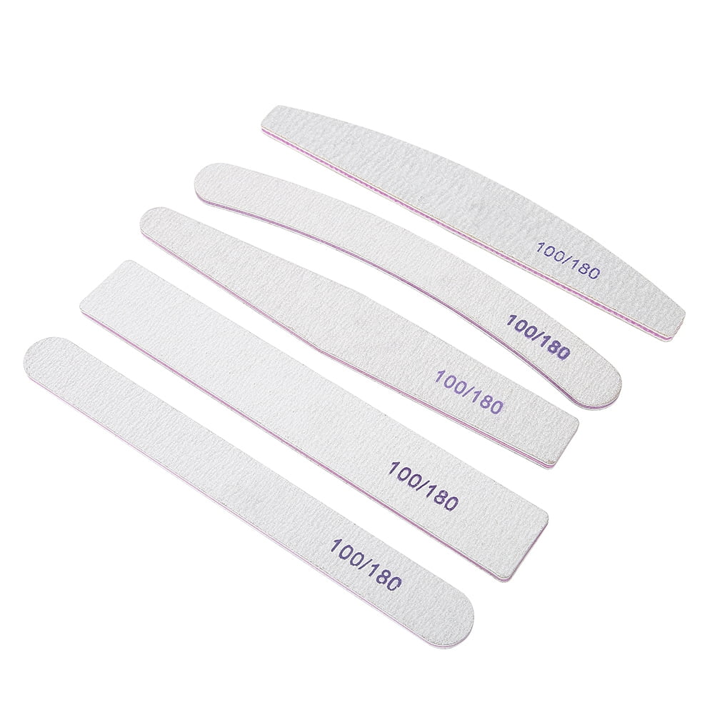 Alupre 5Pcs Double Side Sanding Buffering Nail Art Buffer Files