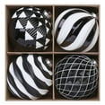 thumbnail image 1 of Alupssuc 6 Inch Oversized Christmas Ball Ornaments, 6 Inch Shatterproof Xmas Tree Decorations, Black & White, 4CT, 1 of 6
