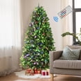 Alupssuc 7 ft Prelit Artificial Hinged Full Christmas Tree, LED color ...