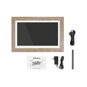 Aluratek 13.3" WiFi Touchscreen Distressed Wood Digital Photo Frame ASHDPF13F