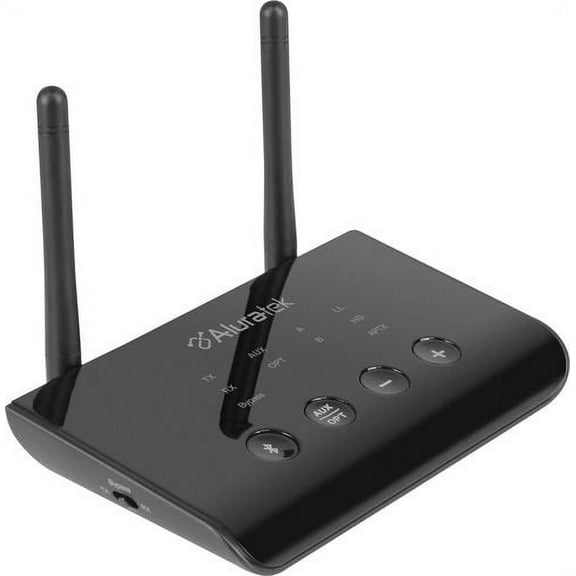 Aluratek ABCD54F Bluetooth Audio Receiver and Transmitter, Dual Antenna, 100 Foot Range, TV to Headphone/Speaker, PC