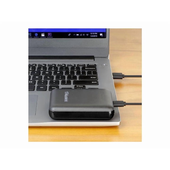 Aluratek ASPB10KF - 10,000mAh Dual USB Power Bank, Portable Battery Charger