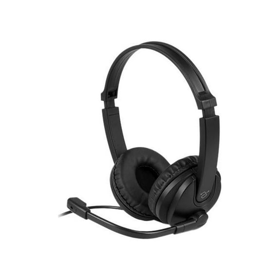 Aluratek - Wired USB Stereo Headset with Boom Mic - Black