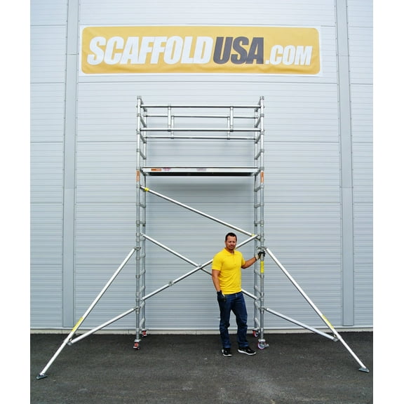 Aluspeed 10 ft Single Wide Aluminum Scaffolding Tower