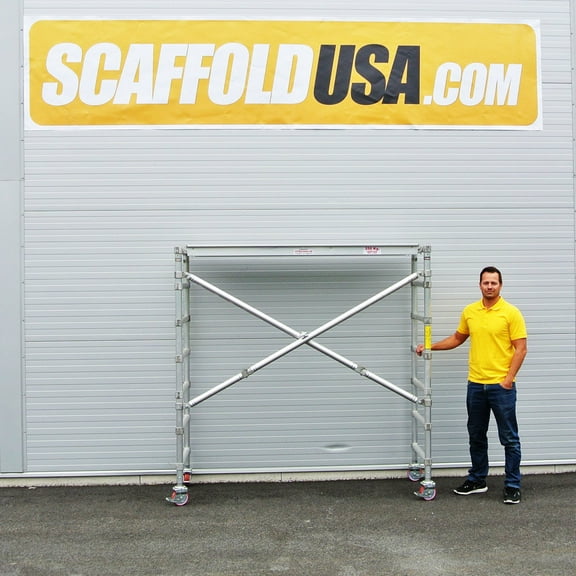 Aluspeed 7 ft Aluminum Scaffolding, folding base with platform