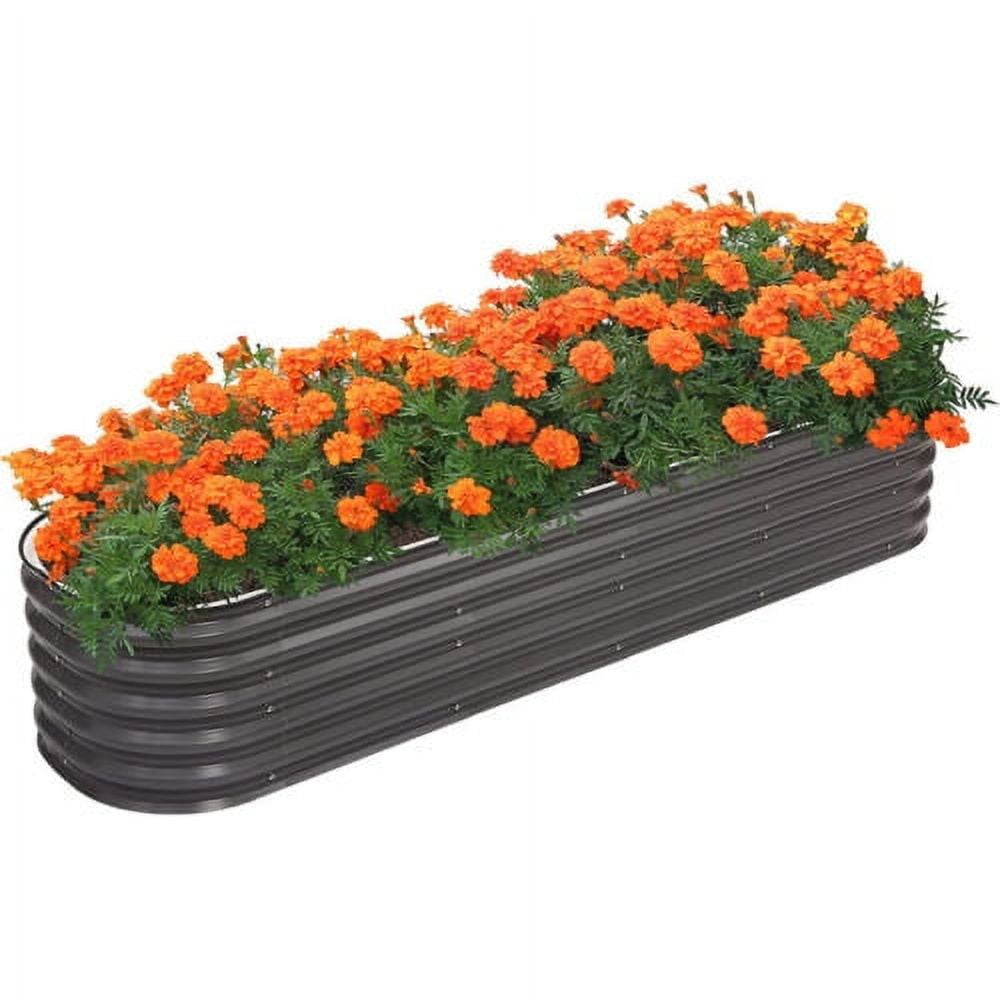 Aluzinc Raised Garden Bed Kit, Planter Raised Bed, 17" Tall, 9 in 1