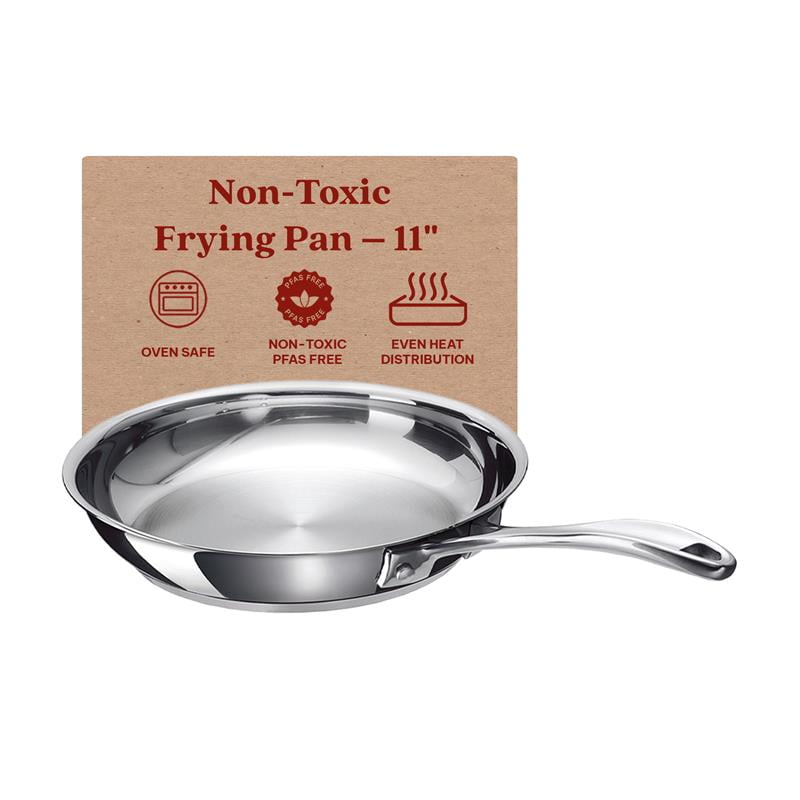 Alva Chef 11" Stainless Steel Non-Stick Frying Pan Skillet