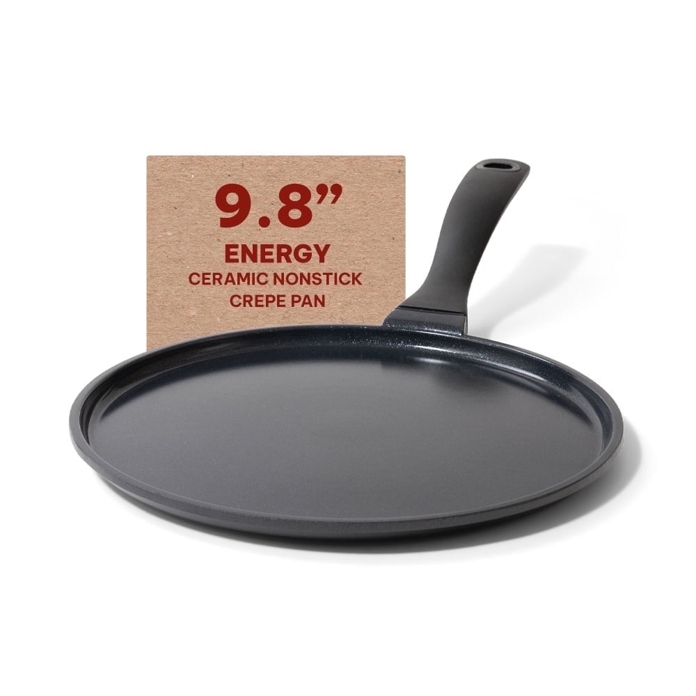 Alva Energy 9.8" Black Ceramic Nonstick Crepe Pan