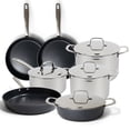 thumbnail image 1 of Alva Maestro Cookware Set 11-Piece Set - Stainless Steel Pots and Nonstick Ceramic Frying Pans - Oven Safe, Easy to Clean and Made without Harmful Chemicals - Induction and All Stovetop Compatible, 1 of 9