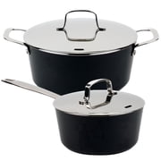 Alva Maestro 4.5-Quart Ceramic Coated Nonstick Stock Pot & 2Qt Ceramic Nonstick Saucepan with Lid