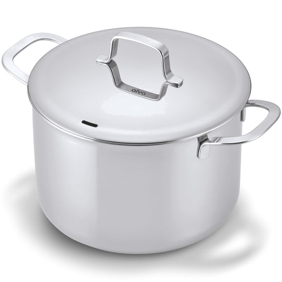 Alva 7-Qt 5-Ply Stainless Steel Stock Pot with Lid, Non Toxic