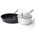 thumbnail image 1 of Alva Maestro Cookware Set 3-Piece Set - 8" Nonstick Ceramic Frying Pan and 1.7Qt. Saucepan with Lid - Oven Safe, Easy to Clean and Made without Harmful Chemicals - Induction & All Stovetop Compatible, 1 of 9