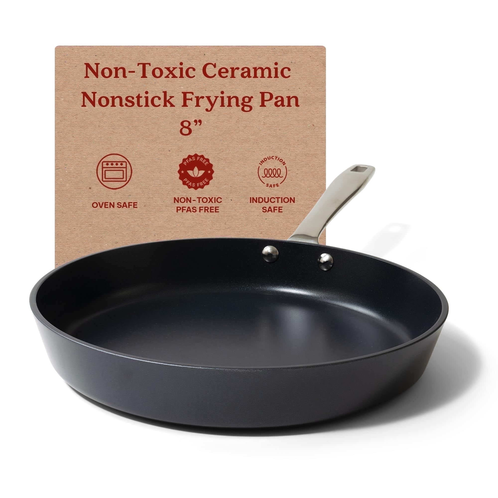 Alva Maestro 8" Black Aluminum Nonstick Frying Pan Skillet